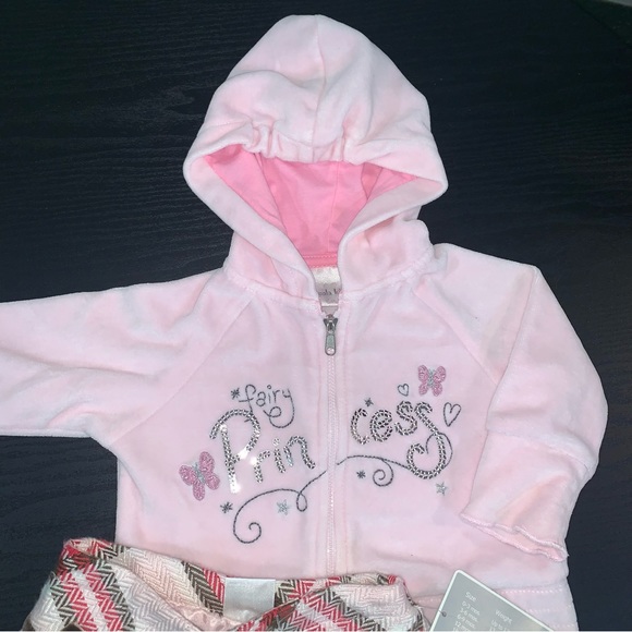 Girl’s 12M KOALA KIDS Pleated Skirt + Pink Velour Fairy Princess Hooded Jacket - Picture 2 of 16